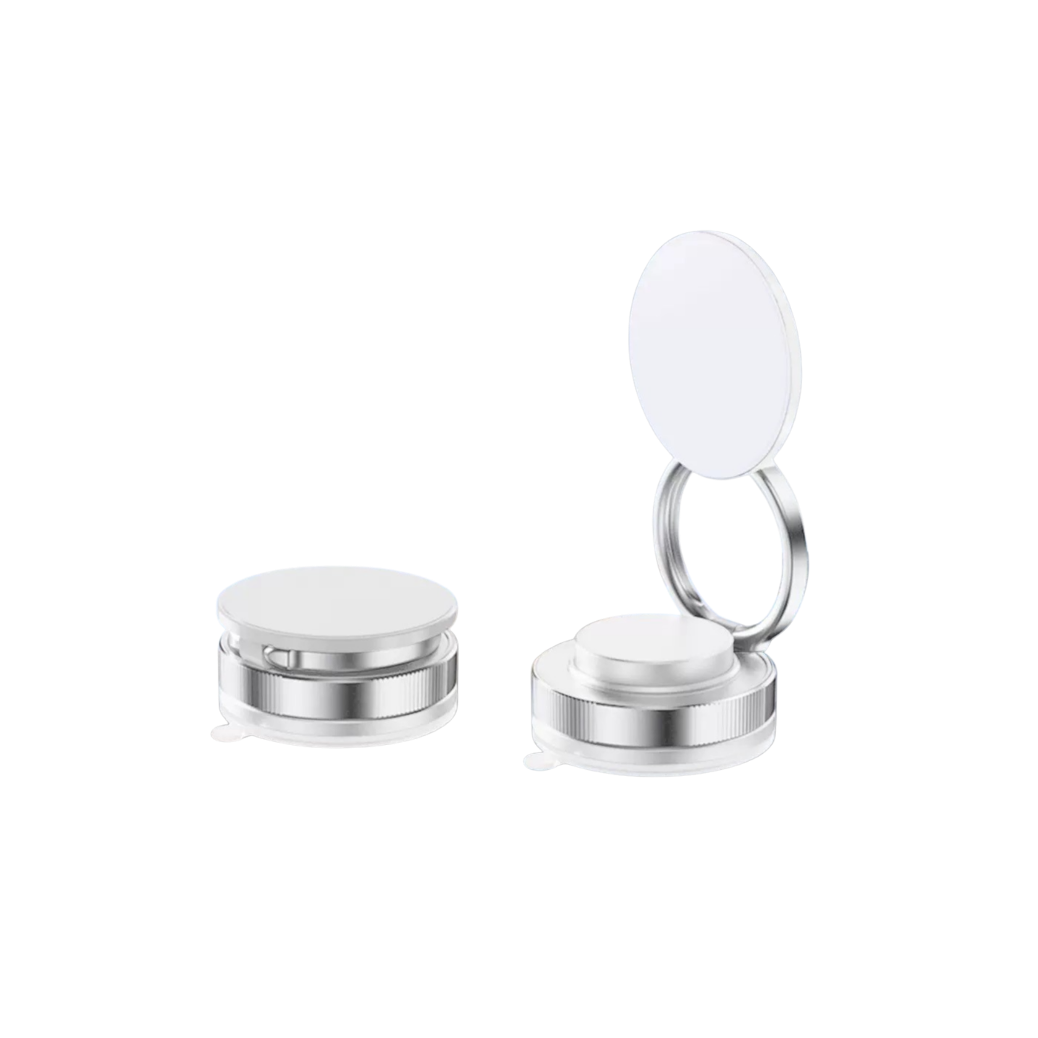 Magnetic Car Phone Holder — Dual Ring — White — no background
