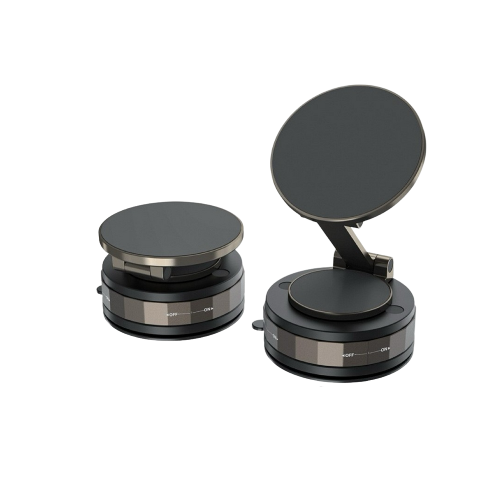 Magnetic Car Phone Holder — Vacuum — Black — no background