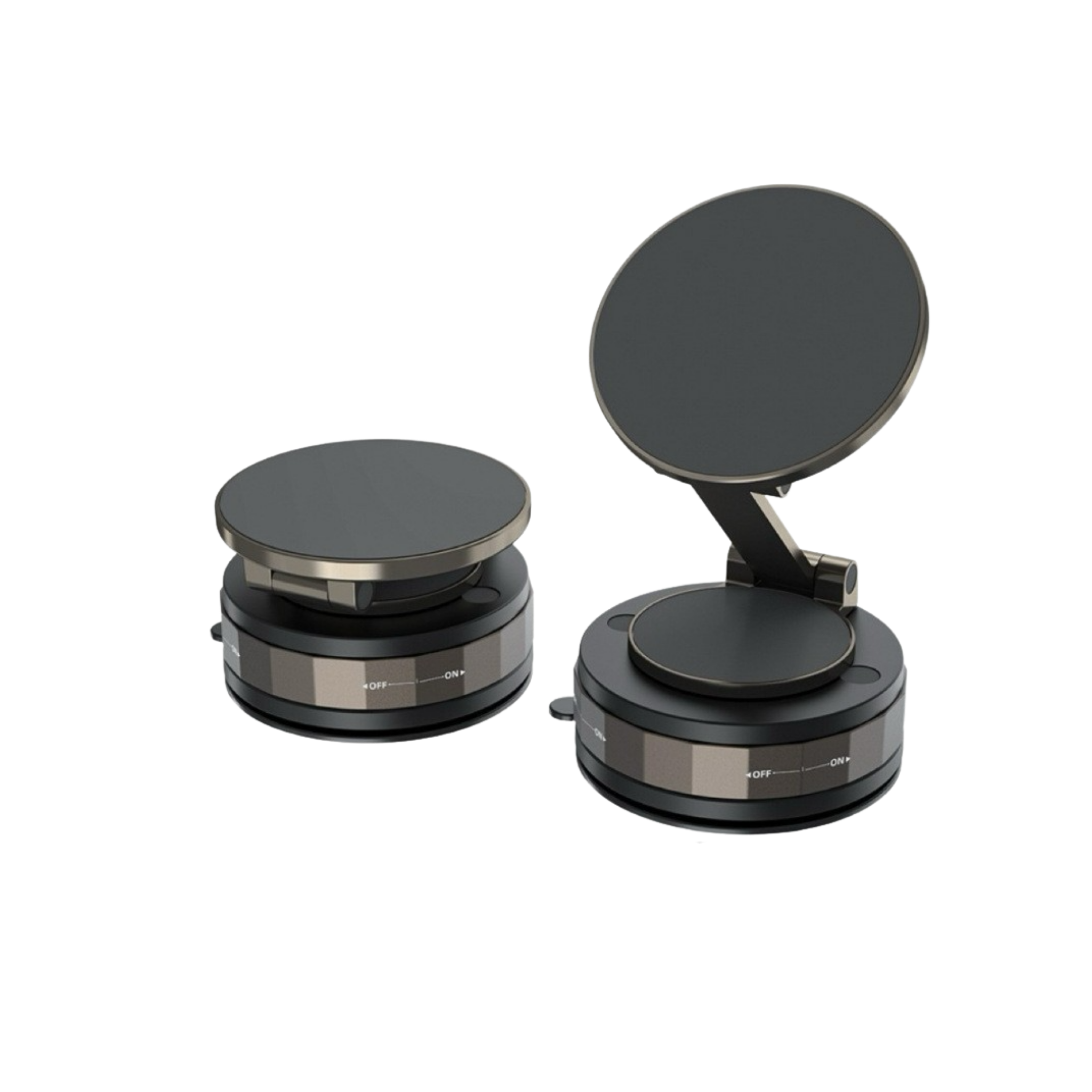 Magnetic Car Phone Holder — Vacuum — Black — no background