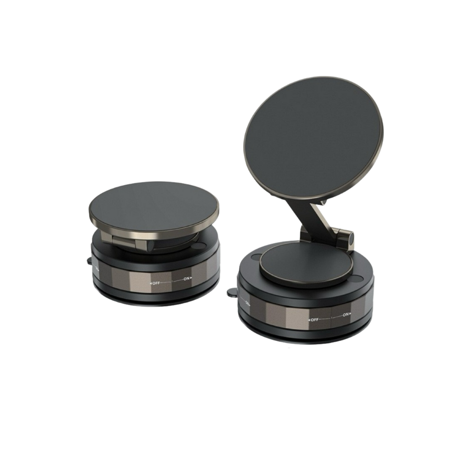 Magnetic Car Phone Holder — Vacuum — Black — no background