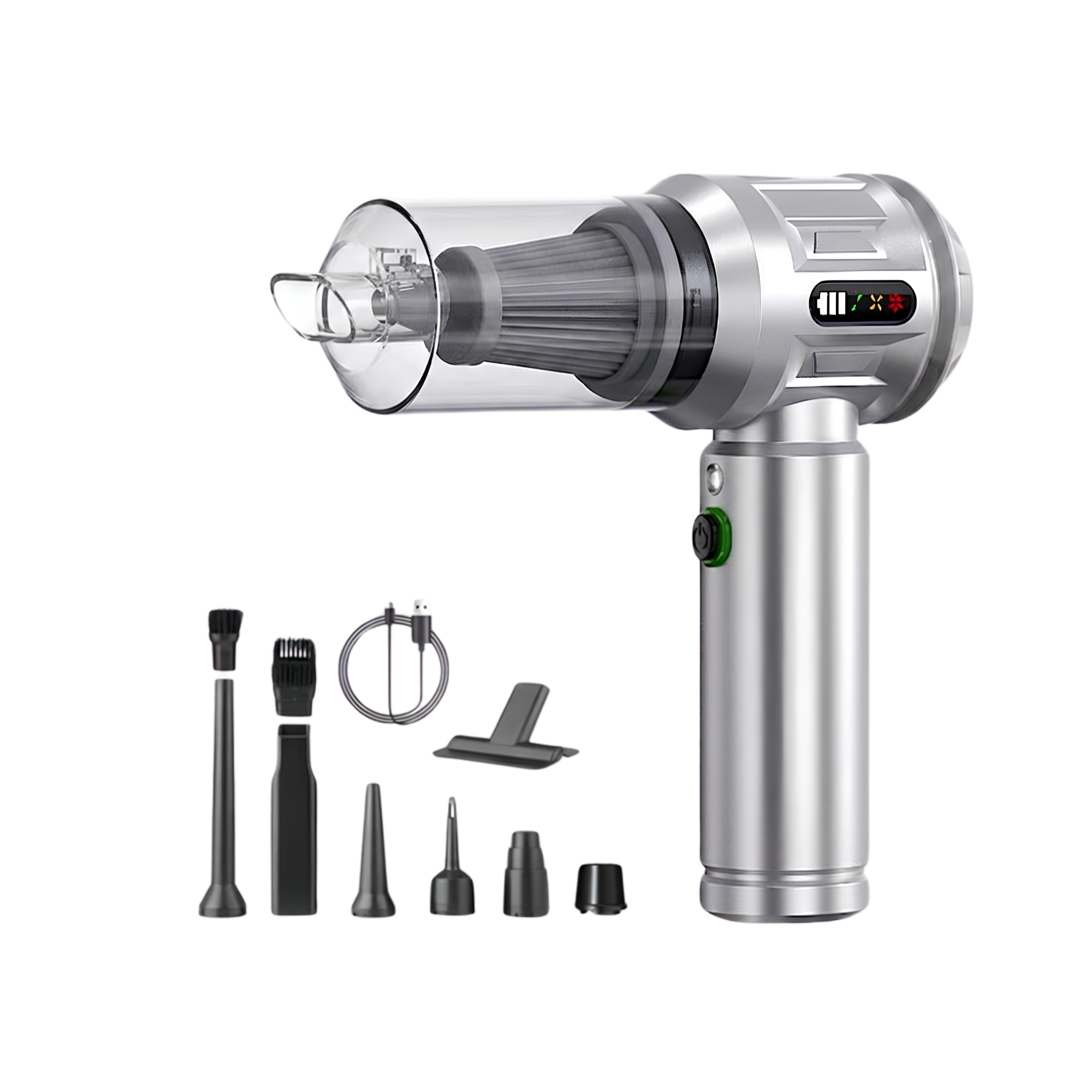 Mini Vacuum Cleaner Premium Black Gold — no background 6